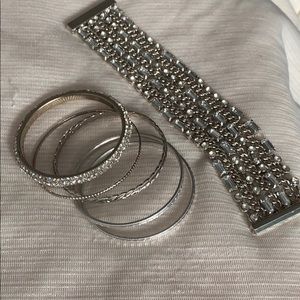 NEW bracelet silver set